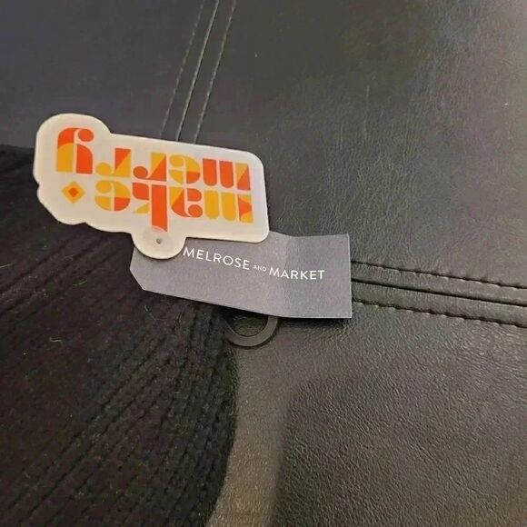 Melrose and Market Adult Unisex Black Ribbed Knit Beanie NWT NEW sz OS - Picture 4 of 6